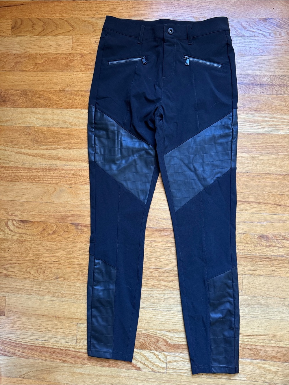 Alp N Rock Black Skinny Moto-Panel Pant. NWT size M